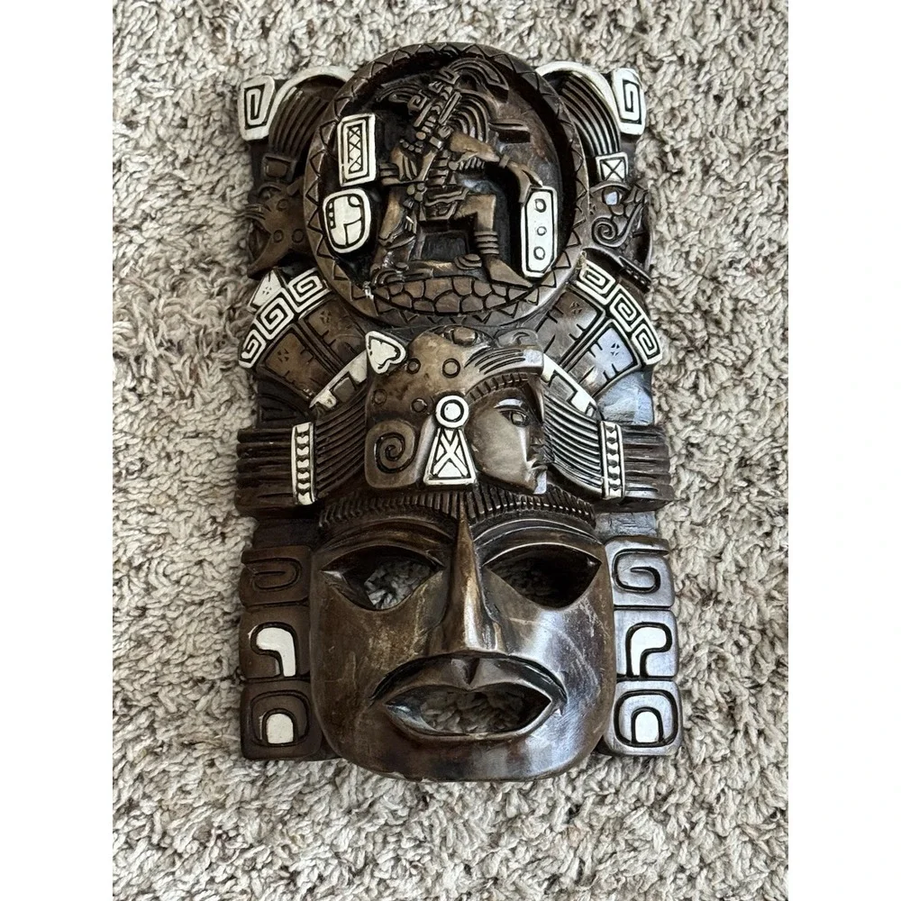 Vintage Aztec Mayan Wall Mask